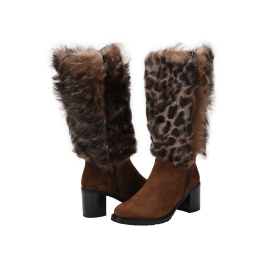 Ross & Snow Rosina Boot - mid-calf boot in Leopard print